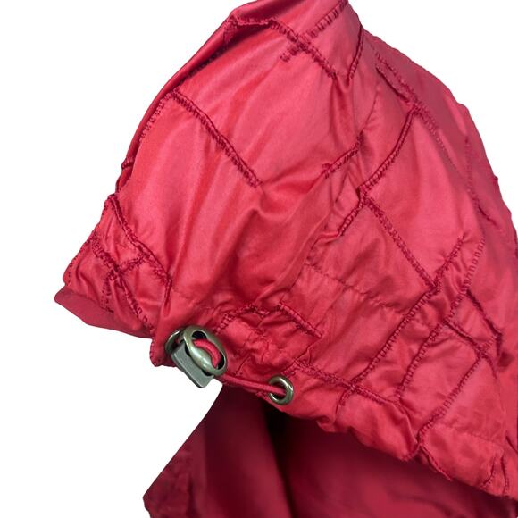 Bold Color Quilted Jacket Zenergy by Chico’s Red Travel Layer‎ Modern Casual 3 - Picture 6 of 9